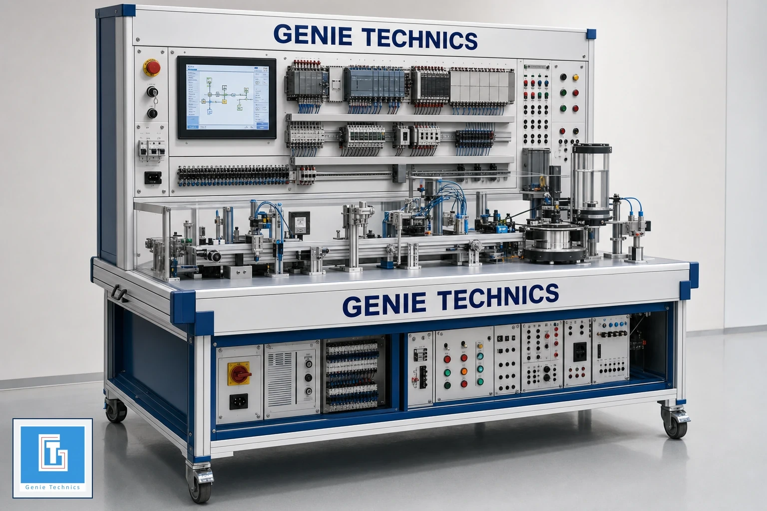 GT-AUT-014 — Professional training bench for industrial automation testing, commissioning and diagnostics