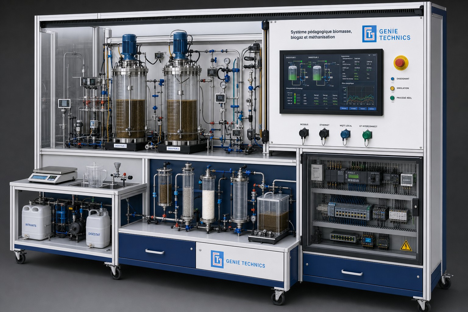 GT-BIO-01 — Système pédagogique biomasse, biogaz et méthanisation