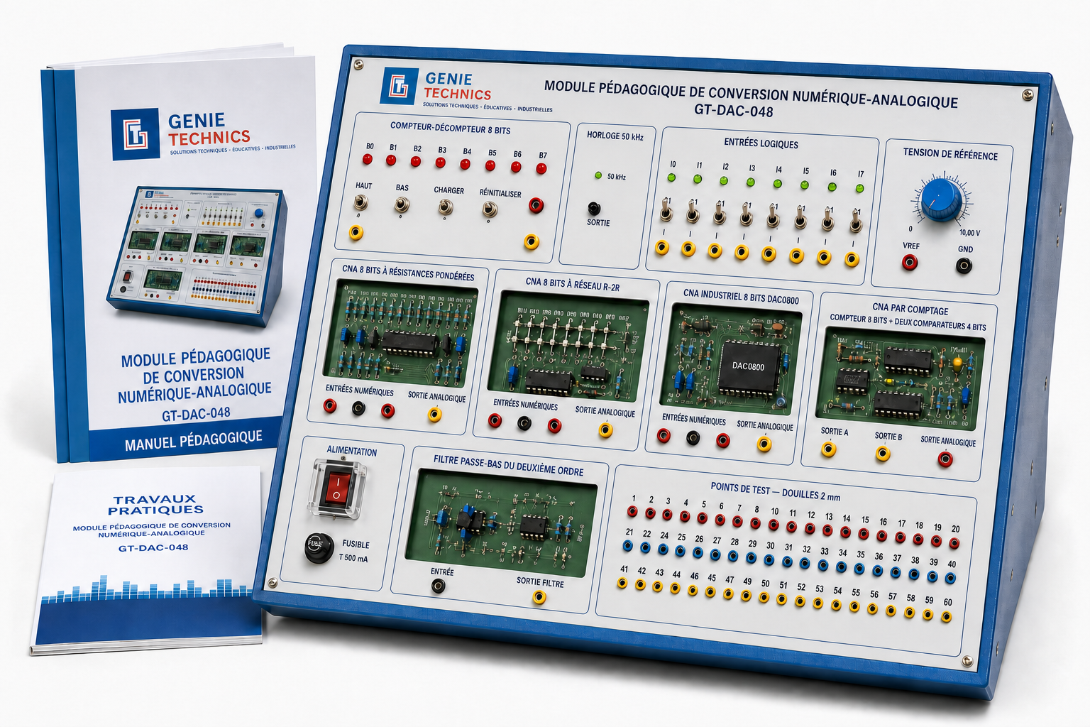 GT-DAC-048 — Educational digital-to-analog converter trainer