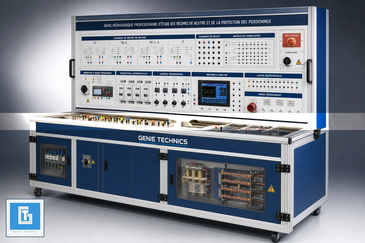 GT-ELE-024 — Professional training bench for earthing systems and personal protection