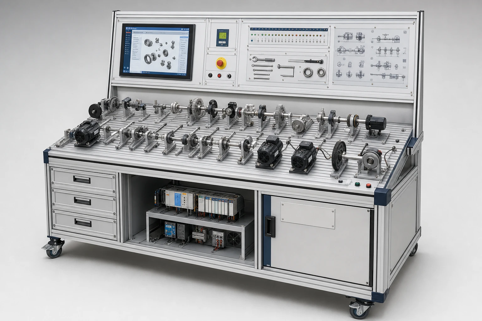 GT-MEC-010 — Modular training system for assembly, guidance and mechanical transmission