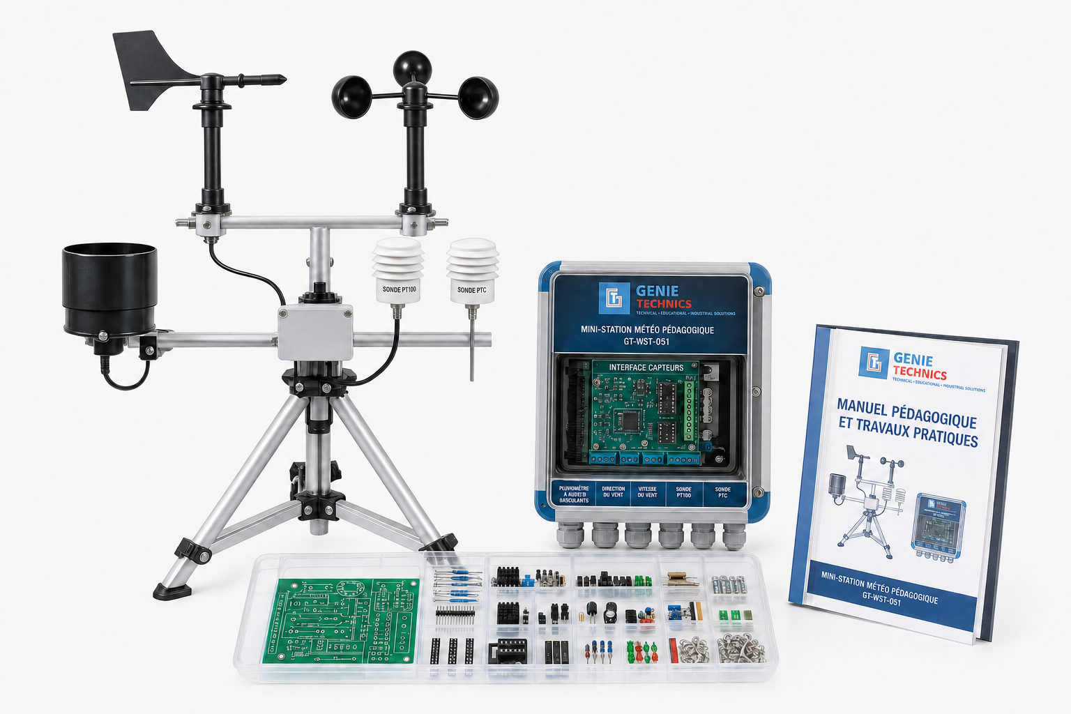 GT-WST-051 — Educational mini weather station with sensor interface
